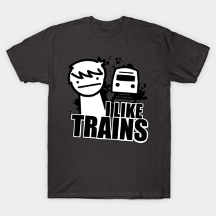 I Like Trains - ASDF Movies T-Shirt